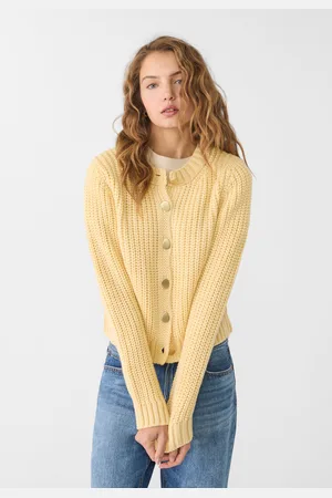 Stradivarius Cardigan à boutons dorés M