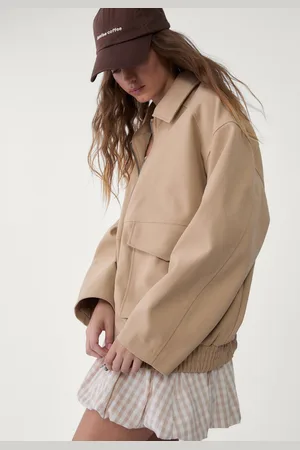 Stradivarius Blouson avec poches en suédine L