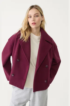 Stradivarius Manteau court croisé L