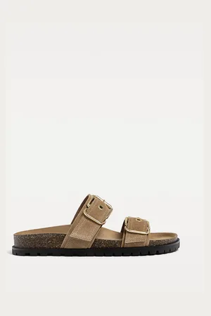 Stradivarius Sandales plates en cuir 39