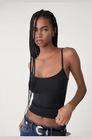 Stradivarius Top en polyamide à bretelles fines L