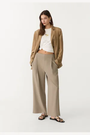 Stradivarius Pantalon culotte habillé à pinces XL
