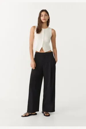Stradivarius Pantalon culotte habillé à pinces M