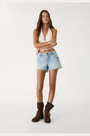 Stradivarius T-shirt encolure américaine froncé M