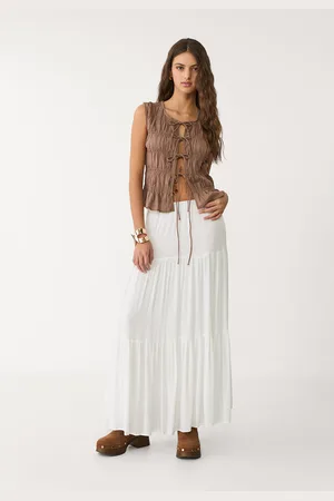 Stradivarius Jupe midi bohème S