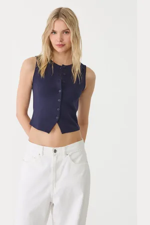 Stradivarius T-shirt basique à boutons L