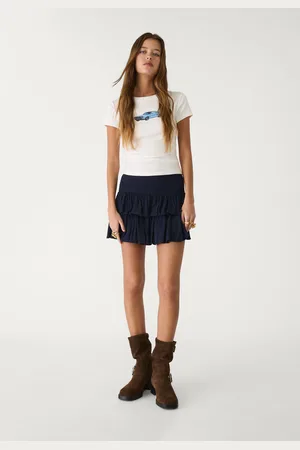 Stradivarius Minijupe-short volantée S