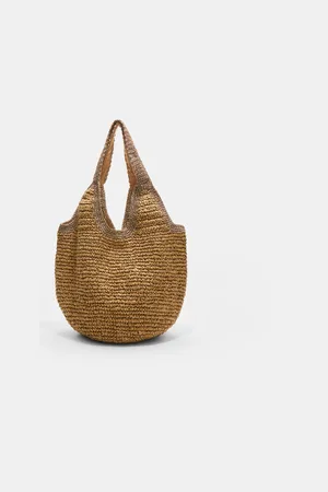 Stradivarius Sac shopping style raphia brillant OS