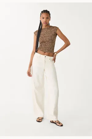 Stradivarius T-shirt dos nu léopard XS