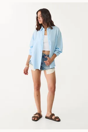 Stradivarius Chemise avec lin XL