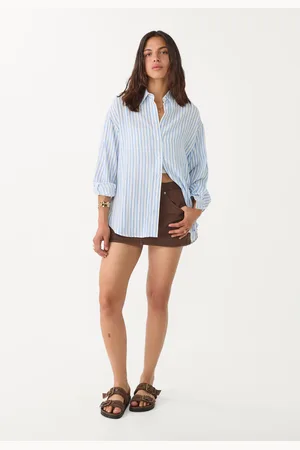 Stradivarius Chemise avec lin L