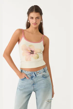 Stradivarius Débardeur hibiscus XS