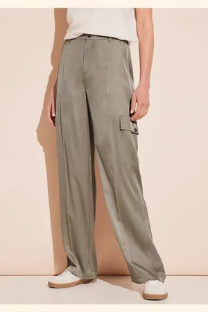 Street one Femme Pantalon look satin coupe classique in Beige