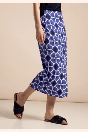 Street one Femme Jupe imprimée in Multicolore|Bleu