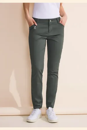 Street one Femme Pantalon coupe classique in Vert