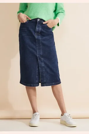 Street one Femme Jupe en jean midi in Bleu