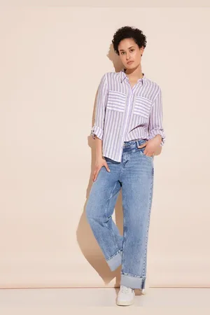 Street one Femme Chemisier rayé in Violet