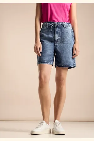 Street one Femme Short en lyocell style jean in Bleu