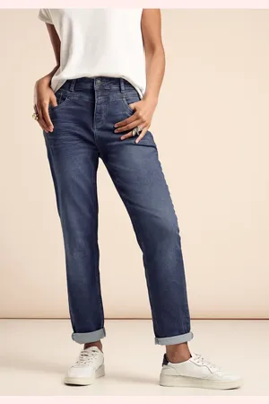 Street one Femme Casual Fit Mom Jeans in Bleu
