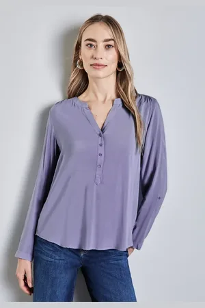 Street one Femme Blouse de base en couleur unie in Violet