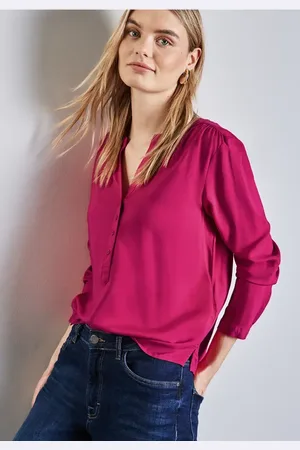 Street one Femme Blouse de base en couleur unie in Pink