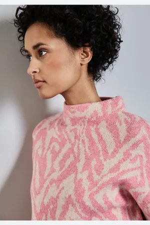 Street one Femme Pull jacquard in Rose