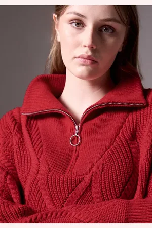 Street one Femme Chunky Sweater in Rouge