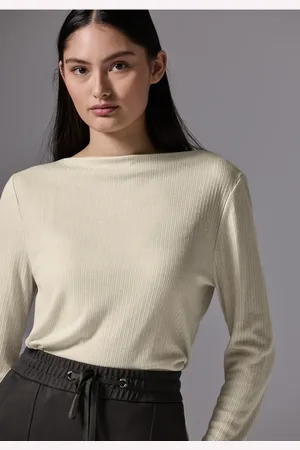 Street one Femme T-shirt avec structure côtelée in Beige