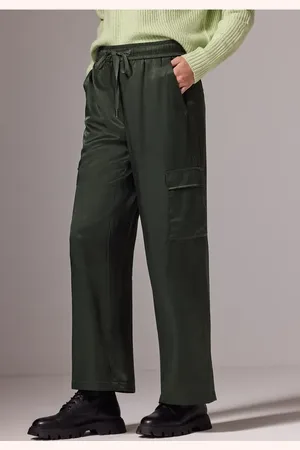 Street one Femme Pantalon cargo à jambes larges in Vert