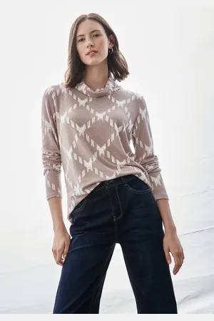 Street one Femme T-shirt à col roulé in Beige