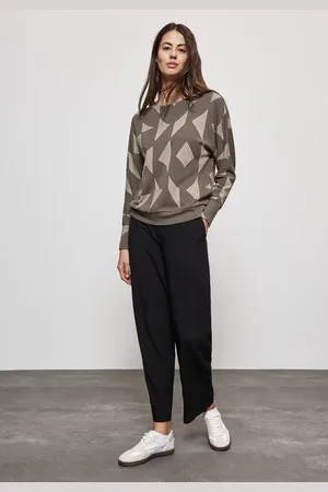 Street one Femme T-shirt en jacquard in Marron