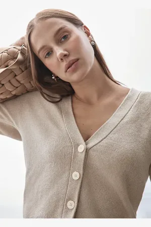 Street one Femme Cardigan chatoyant in Beige