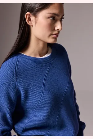 Street one Femme Pull à motifs structurés in Bleu