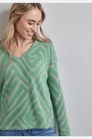 Street one Femme Chemise Cozy à motifs in Vert