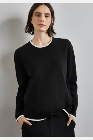Street one Femme Pull avec tipping in Noir