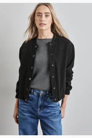Street one Femme Blouson avec fermeture à boutons in Gris