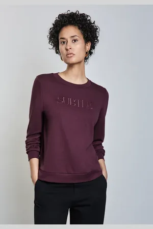 Street one Femme T-shirt avec broderie wording in Rouge