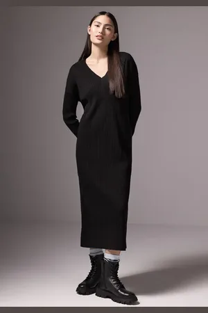 Street one Femme Robe en tricot in Noir