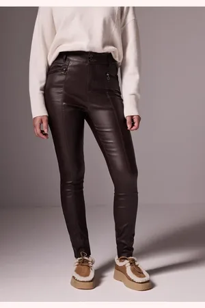 Street one Femme Pantalon au look cuir in Rouge
