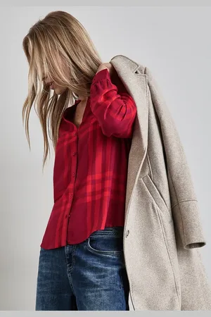 Street one Femme Blouse à avec volants in Rouge