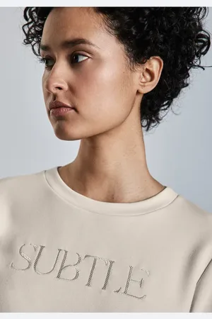 Street one Femme T-shirt avec broderie wording in Beige
