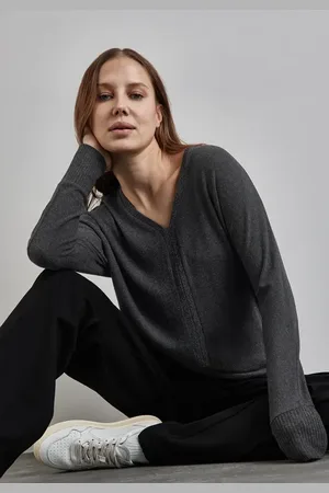 Street one Femme T-shirt avec détails scintillants in Gris