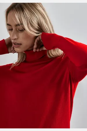 Street one Femme Pull à col roulé basique in Rouge