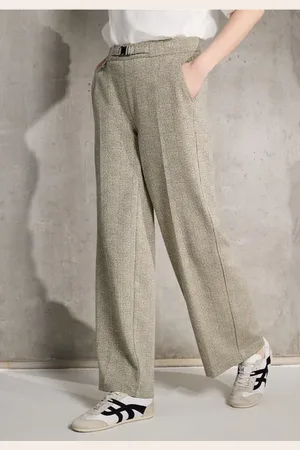 Street one Femme Pantalon Wide Legs à motifs in Beige