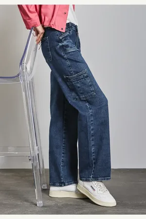 Street one Femme Jeans au look cargo in Bleu