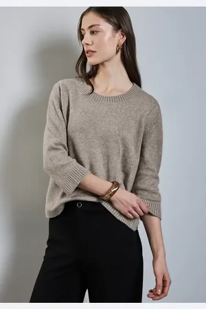 Street one Femme Pull en tricot à col rond in Beige
