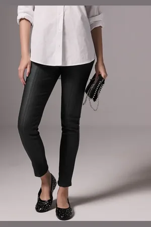 Street one Femme Pantalon au look cuir in Noir