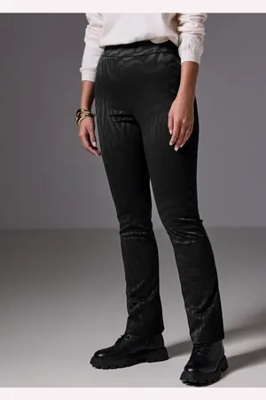 Street one Femme Pantalon Bootcut Jaquard in Noir