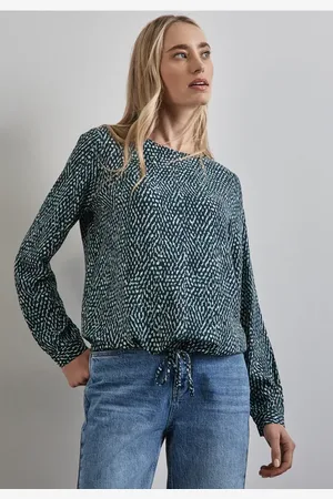 Street one Femme Blouse à motifs in Vert