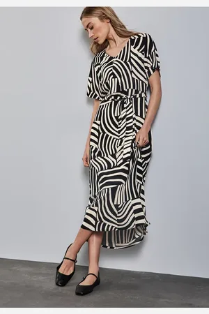 Street one Femme Maxi-robe imprimée in Noir